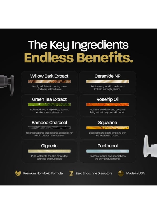 Based Daily Skincare Duo | Purifying Face Wash + Restoring Moisturizer | Built For All Skin Types | Healthy Ingredients | Hormone Safe - ZERO Endocrine Disruptors - Image 5