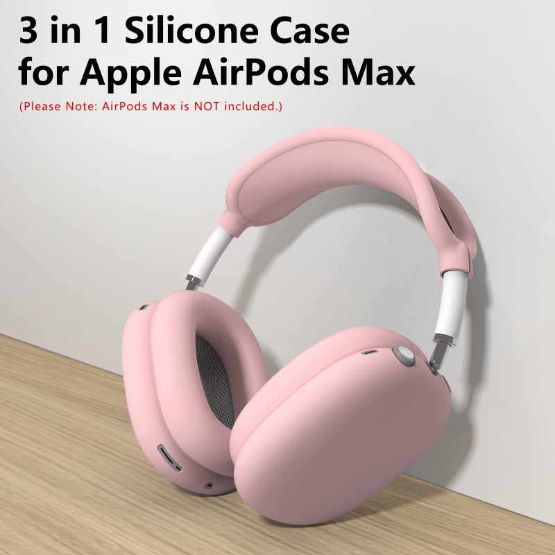 MINDRESY Silicone Case Cover for AirPods Max Headphones,Ear Pad Case Cover/Ear Cups Cover/Headband Cover for AirPods Max 2/1 (2026/2024/2020)(USB-C/Lightning),Silicone Accessories for Apple AirPods Max 2, Pink - Image 2
