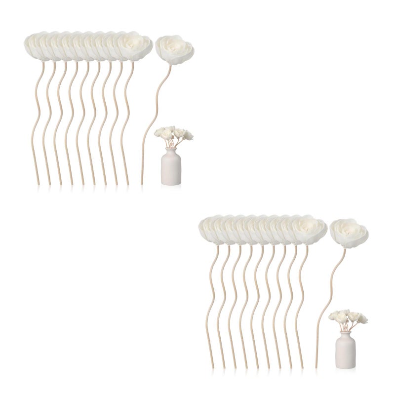 20 pcs Dried Flower Diffuser Sticks Diffuser Sticks - Faux Peony Decorative Blossom For Home Office - Image 5