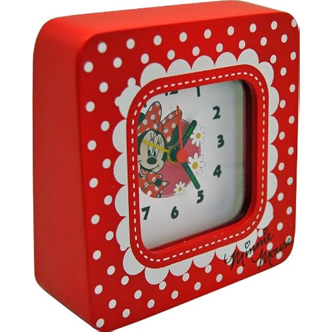 JOY TOY 91012 MINNIE WOODEN ALARM CLOCK, GIFT PACK, 15 X 4.5 X 13 CM, MULTI-COLOURED