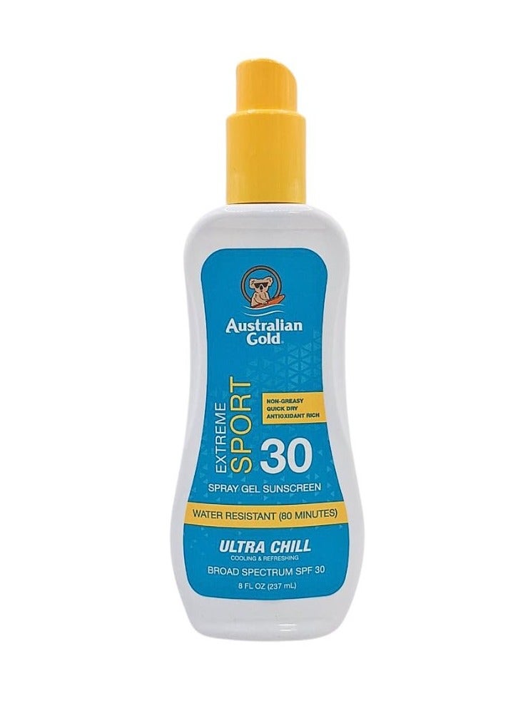 Australian Gold Spf 30 Spray Gel Sport Ultra Chill 237Ml - Image 1