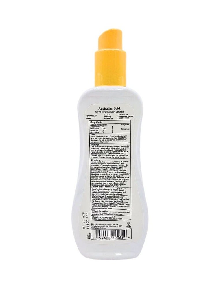 Australian Gold Spf 30 Spray Gel Sport Ultra Chill 237Ml - Image 2