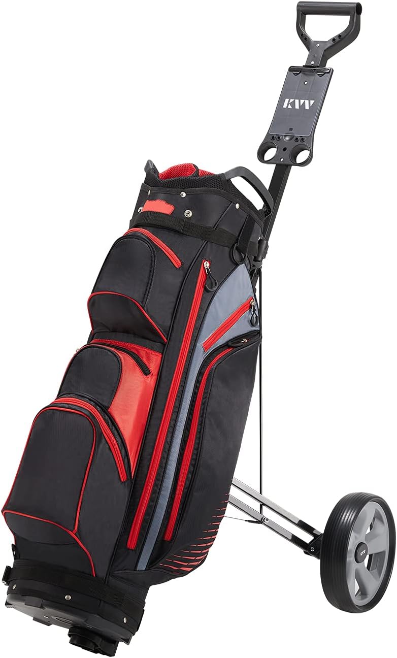 KVV 2-Wheel Aluminum Frame Golf Push Cart… - Image 1