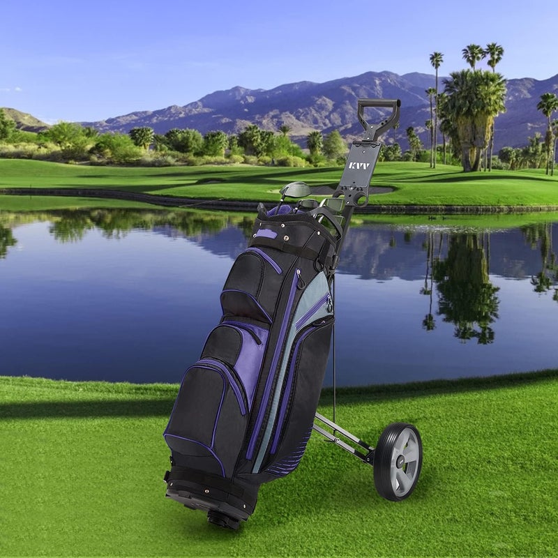 KVV 2-Wheel Aluminum Frame Golf Push Cart… - Image 3