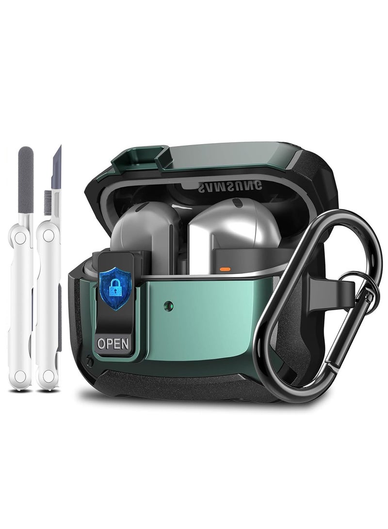 ANYOGRO Galaxy Buds 3 Pro/Buds 3 case full body protection (with safety clasp), shockproof and drop-proof, hard protective shell with safety clasp and cleaning kit for sports on the go - Image 1