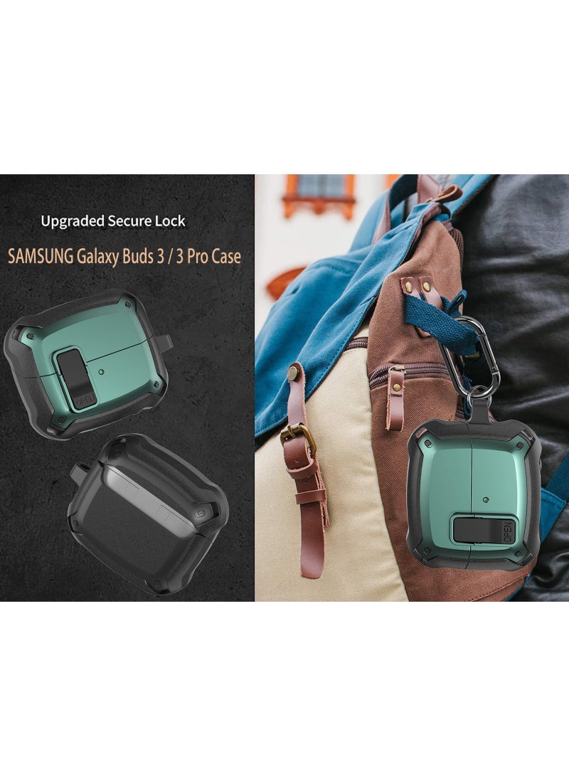 ANYOGRO Galaxy Buds 3 Pro/Buds 3 case full body protection (with safety clasp), shockproof and drop-proof, hard protective shell with safety clasp and cleaning kit for sports on the go - Image 4