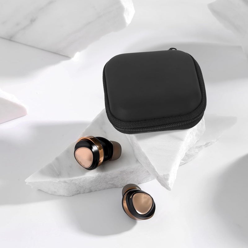 تطبيقات سوق مختلفة حقيبة تنظيم سماعات الأذن المحمولة من KALLORY من مادة EVA مع جيب تخزين الكابلات لإكسسوارات السفر الإلكترونية، أسود، حقيبة صغيرة لحمل سماعات الأذن لحماية الشواحن وسماعات الأذن - Image 4