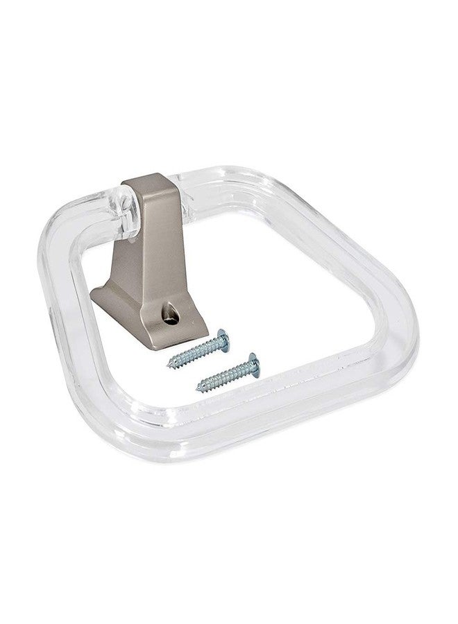 EZ-FLO Bathroom Towel Ring with Exposed Screw, Brushed Nickel, 16232 - Image 2