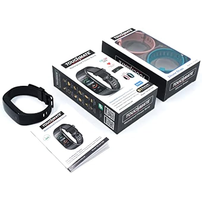 rayihni Touchmate Waterproof Fitness Band With 2 Free Belts, Bluetooth - Image 5