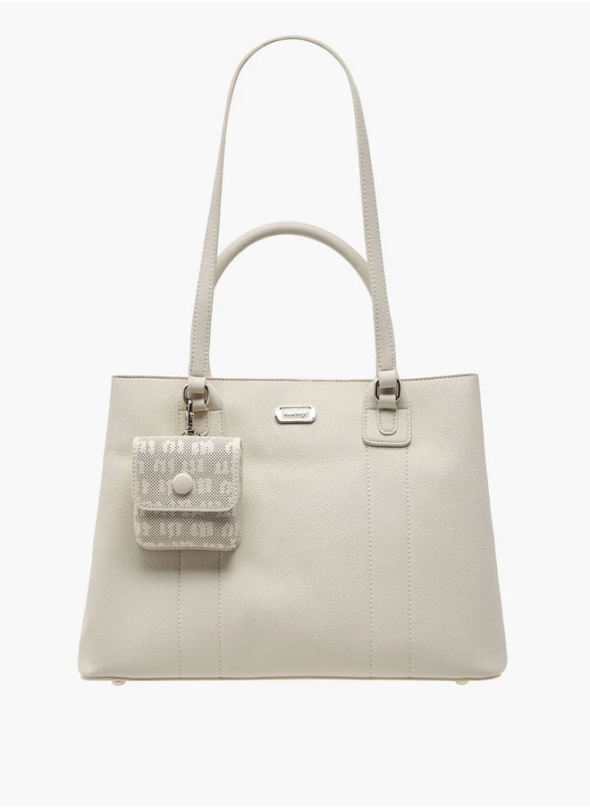 MISSY Textured Tote Bag with Pouch