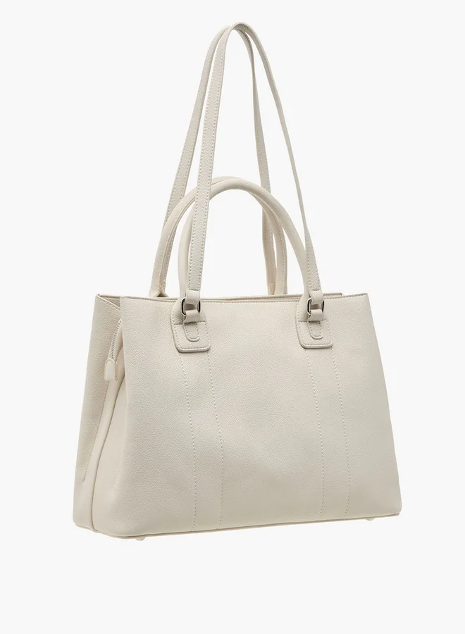 MISSY Textured Tote Bag with Pouch