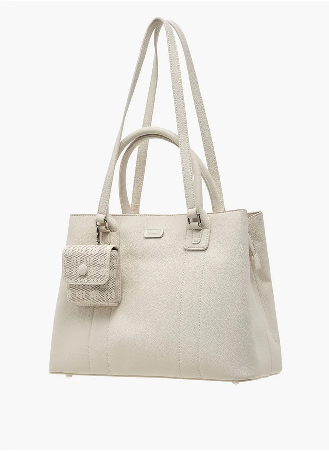 MISSY Textured Tote Bag with Pouch