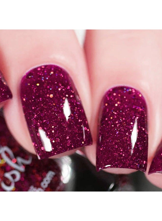 Vishine Gelpolish Lacquer Shiny Color Soak Off UV LED Gel Nail Polish Professional Manicure Glitter Red(1550) - Image 3