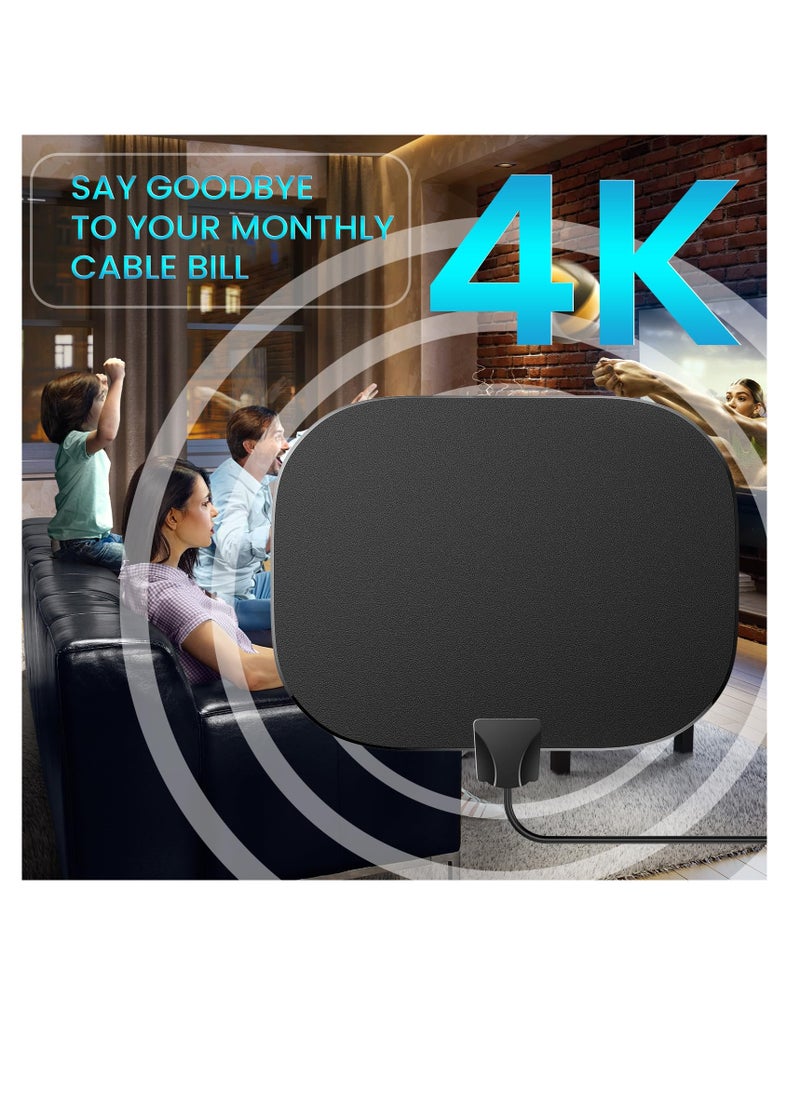 Excefore - أحدث هوائي تلفزيوني داخلي Freeview لعام 2024، هوائي تلفزيوني رقمي عالي الدقة بمدى 520 كيلومتر، مع معزز إشارة مكبر للصوت، مع كابل محوري بطول 33 قدمًا/10 أمتار، وموالف تلفزيون 4K 1080P DVB-T - Image 1