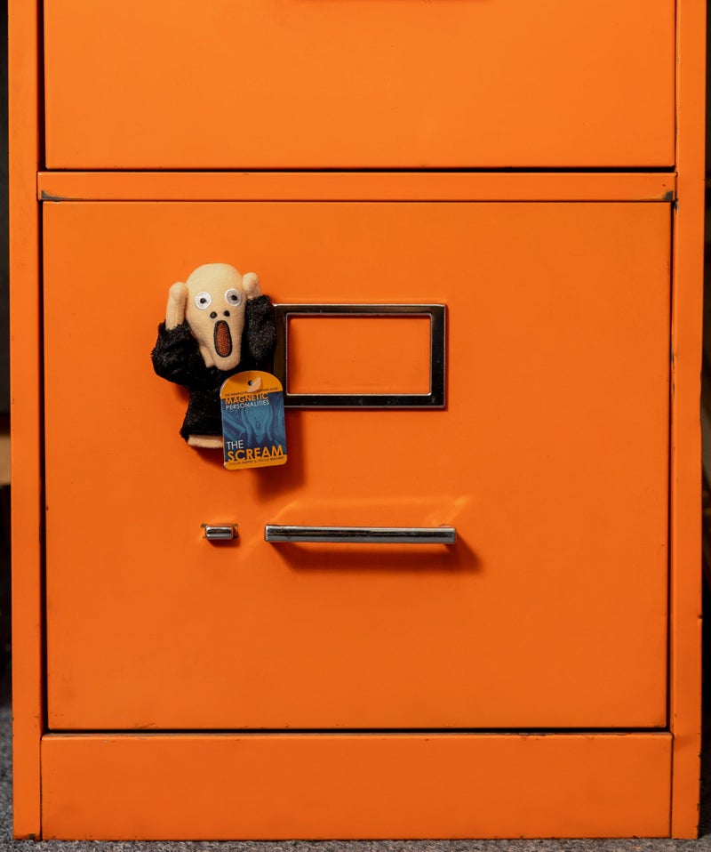 The Unemployed Philosophers Guild Edvard Munch's The Scream Magnetic Personality - Plush Finger Puppet and Refrigerator Magnet, Approx 4" Tall - Image 3