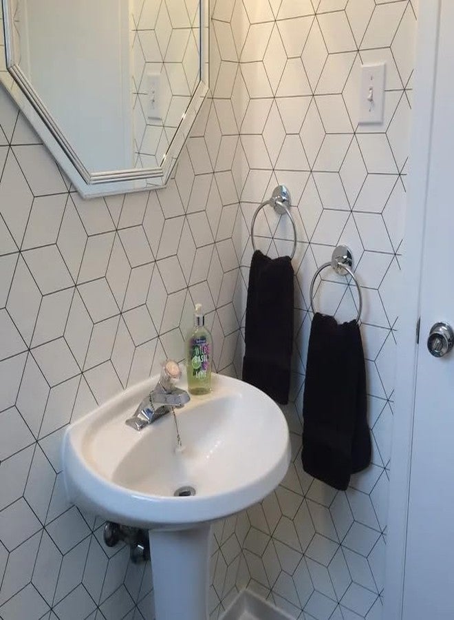 USHOWER 2 Pack Polished Chrome Towel Ring, Hand Towel Holder for Bathroom Wall Mounted, Durable 304 Stainless Steel, Modern Style - Image 5