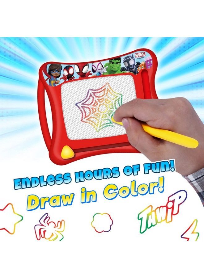 Ja-Ru لوحة رسم مغناطيسية سحرية سبايدرمان من مارفل (عبوة واحدة) من جا رو. لوحة رسم للأطفال لألعاب الرحلات بالسيارة؛ لوحة كتابة صغيرة للأطفال بدون فوضى؛ أنشطة إبداعية وترفيه أثناء السفر. - Image 3