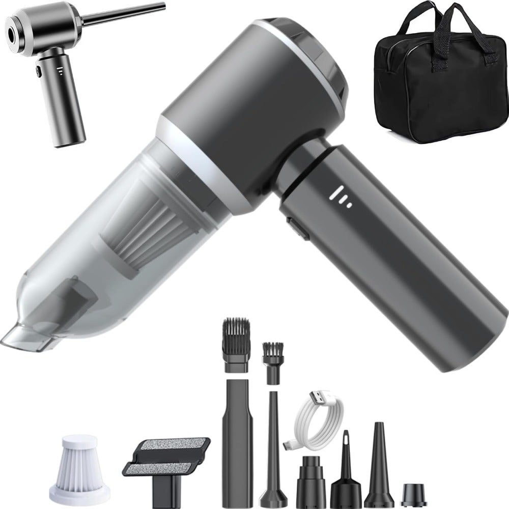 20000PA Portable Handheld Cordless Vacuum Cleaner And Air Duster High Power Brushless Motor 3-Speed Modes 6000mAh Battery Washable HEPA Filter For Car Home Office Camping