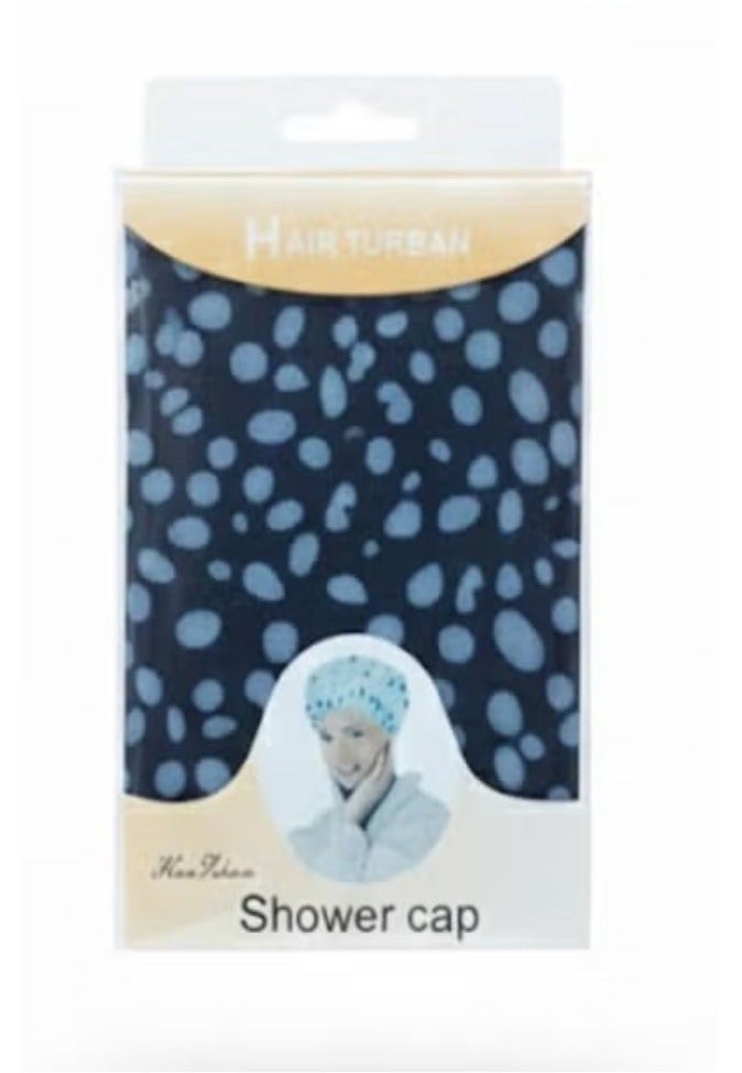 One-piece multi-colored plastic shower cap - Image 1