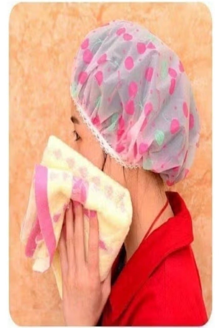 One-piece multi-colored plastic shower cap - Image 2
