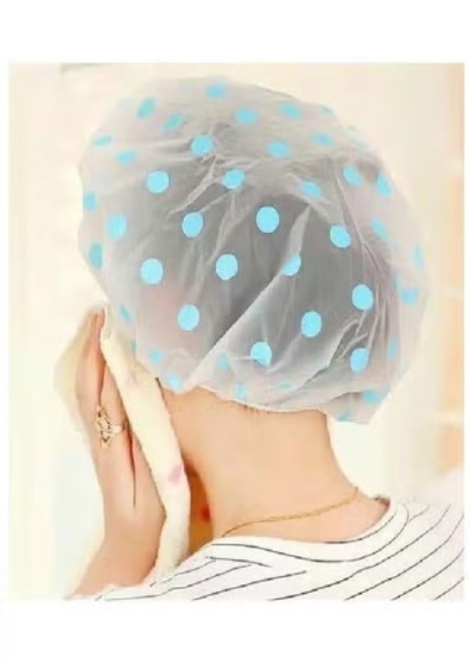 One-piece multi-colored plastic shower cap - Image 3