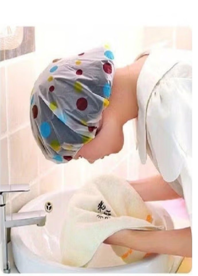 One-piece multi-colored plastic shower cap - Image 4