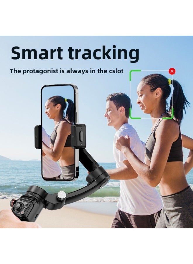 Generic - Mobile Phone Pan-tilt Three-axis Stabilizer Intelligent Face Tracking Anti-shake Photography Live Handheld Tripod-Color:[m02+magnetic Fill Light+ai Tracking Module] Intelligent Ai Three-axis Gimbal Stabilizer - Image 1