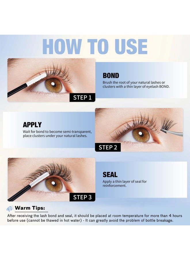 GEMERRY لاصق الرموش وتثبيتها 10 مل GEMERRY لاصق الرموش لمجموعات الرموش ثبات قوي 48-72 ساعة لاصق الرموش لمجموعات الرموش لاصق الرموش وتثبيتها ماسكارا مقاومة للماء فرشاة لاصق الرموش وتثبيتها (شفاف، 10 مل) - Image 5