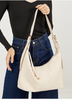 Styli Textured Tote Bag with Zip Closure  - Image 3