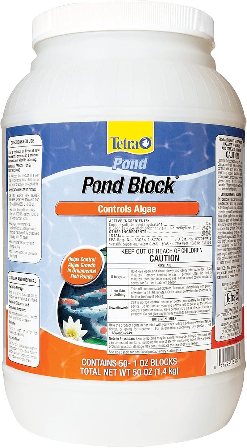 TetraPond Pond Block 50 Count Helps Control Algae Growth in Ornamental Fish Ponds - Image 2