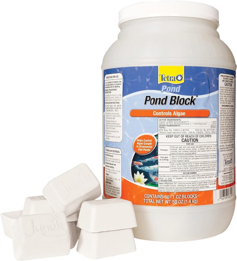 TetraPond Pond Block 50 Count Helps Control Algae Growth in Ornamental Fish Ponds - Image 1