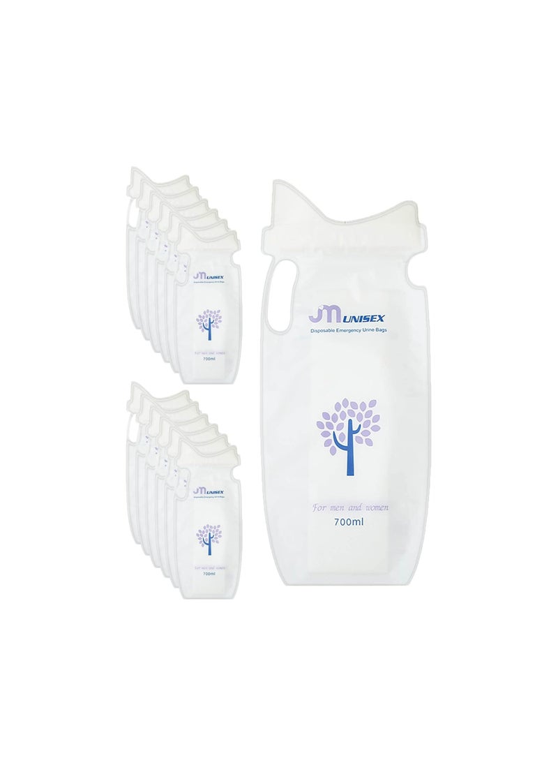 SYOSI - Emergency Portable Urine Bag, 12Pack Disposable Urinal Bag, Car Urine Storage Bag, Pee Bag for Kids Children Men Women Patients, for Camping, Travel, Outdoor Activities, Traffic Jam (700Ml) - Image 1