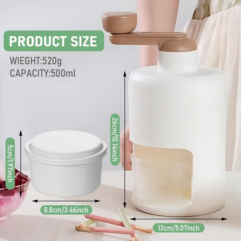 جليفار صانعة مخروط الثلج اليدوية - آلة تكسير الثلج - تصميم مضغوط، شفرات متينة من الفولاذ المقاوم للصدأ، قالب مجاني متضمن، مثالية للمشروبات المثلجة والعصائر الصيفية والاستخدام في المطبخ - Image 1