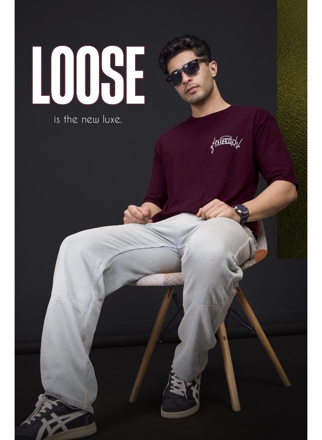 QUCO Maroons Oversized Printed T-Shirt for Men - Image 2