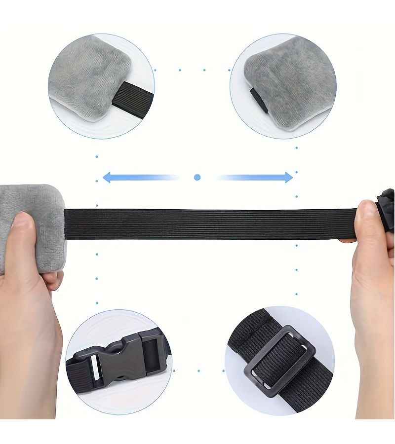 Gray Ergonomic Travel Neck Pillow Soft Plush Support for Airplane Train Bus - Image 4