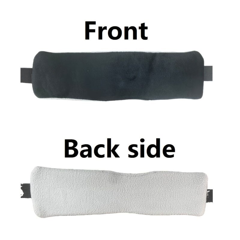 Gray Ergonomic Travel Neck Pillow Soft Plush Support for Airplane Train Bus - Image 5