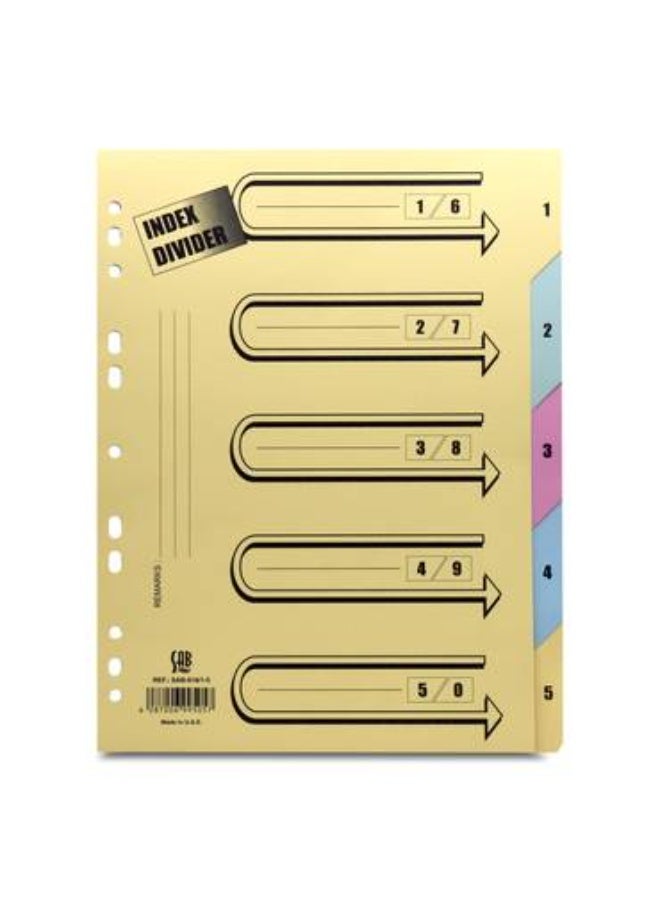 SAB  Separators Bristol - A4 Size - 5 Colored - Image 4