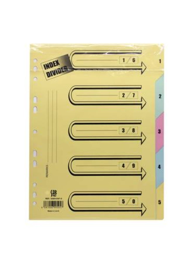 SAB  Separators Bristol - A4 Size - 5 Colored - Image 1