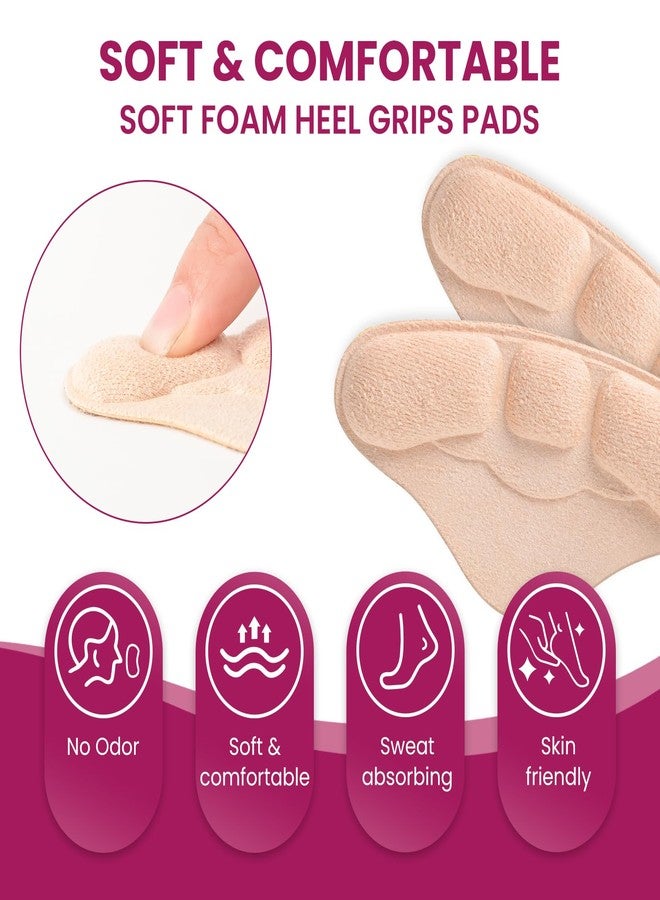 Welnove 4-Pair Heel Grips Pads for Loose Shoes - Welnove Skin-Friendly Heel Liners for Back of Heel Protect, Prevent Blisters, Rubbing, Slipping - Shoe Inserts Fillers for Heel Pain Relief for Women Men - Image 5