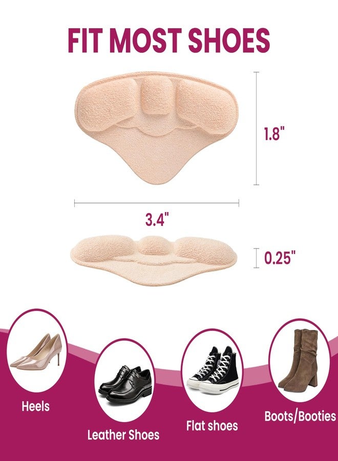 Welnove 4-Pair Heel Grips Pads for Loose Shoes - Welnove Skin-Friendly Heel Liners for Back of Heel Protect, Prevent Blisters, Rubbing, Slipping - Shoe Inserts Fillers for Heel Pain Relief for Women Men - Image 2