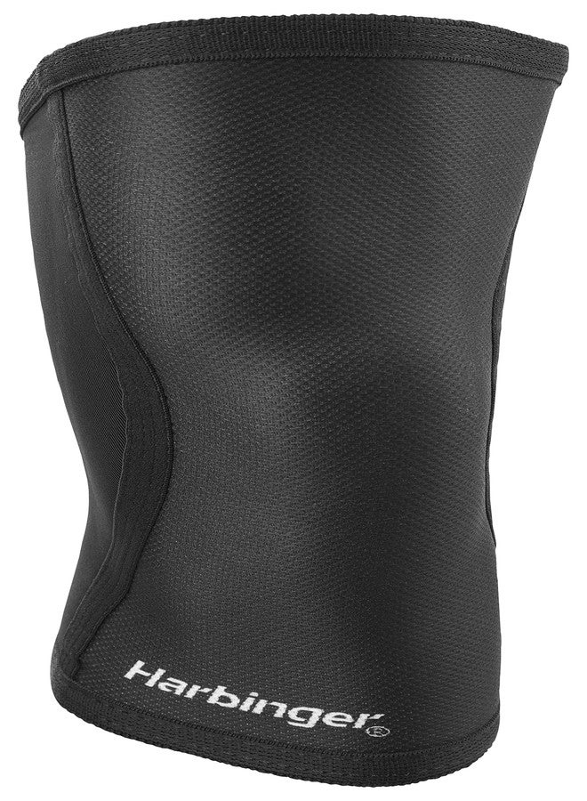 Harbinger 5MM Knee Sleeves for Weight Lifting, Unisex, Black, Large - Image 3