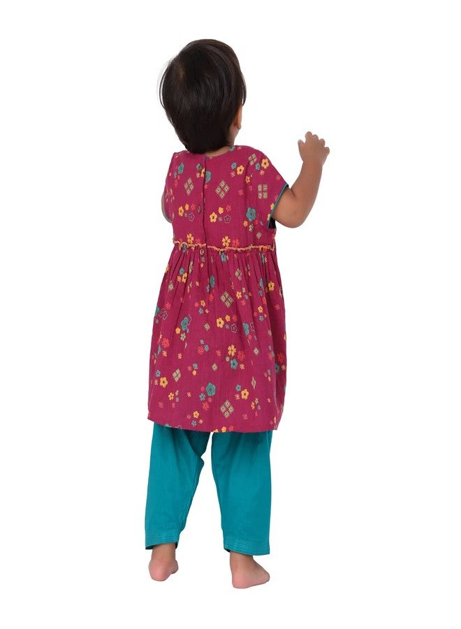 Fabindia Kids Printed Salwar Set Cotton_3-6M - Image 4