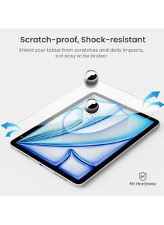 DUSALA 1 Pack Screen Protector for iPad Air 11inch M3 2025/iPad Air 11 inch M2 2024,Upgrade Edge Protection,Scratch-Resistant, Clarity, Anti Fingerprint, Easy Installation, Bubble Free.  - Image 3