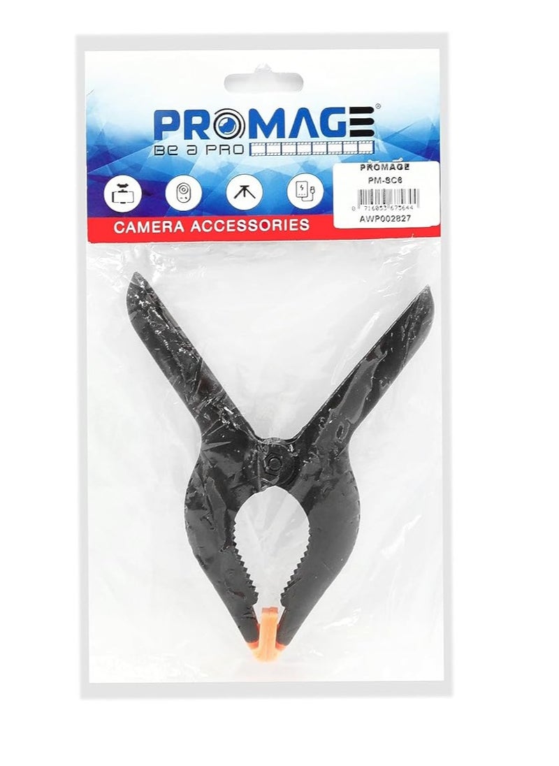 برو ميج مشبك زنبركي مقاس 6 بوصة من Promage للخلفيات PM-SC6 – مشبك قوي متعدد الاستخدامات لاستوديوهات التصوير ومشاريع الأعمال اليدوية وتحسين المنزل  - Image 5