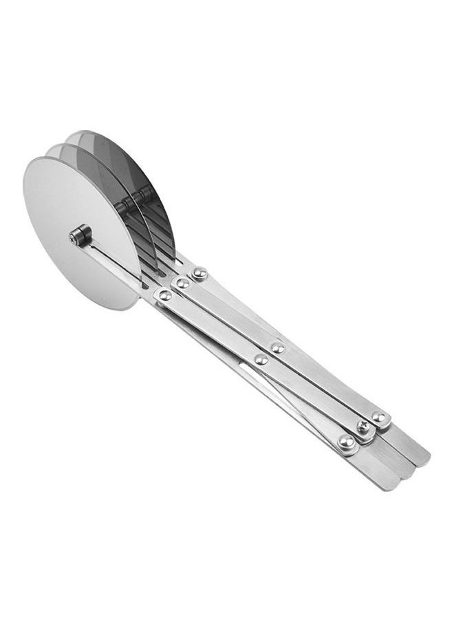 NIBEMINENT 3-Wheel Expandable Pastry Cutter Silver 30.00 x 2.50 10.00cm  - Image 1