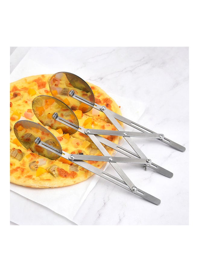 NIBEMINENT 3-Wheel Expandable Pastry Cutter Silver 30.00 x 2.50 10.00cm  - Image 3