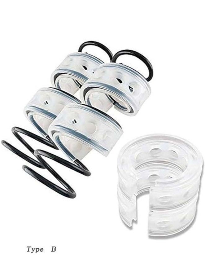 Bukela 2pcs Car Shock Absorber Spring Buffers Spring Bumper Auto-buffers Springs A/B/C/D/E/F Type Transparent Urethane Bumper Cushion For Auto Car Accessories Type B - Image 1
