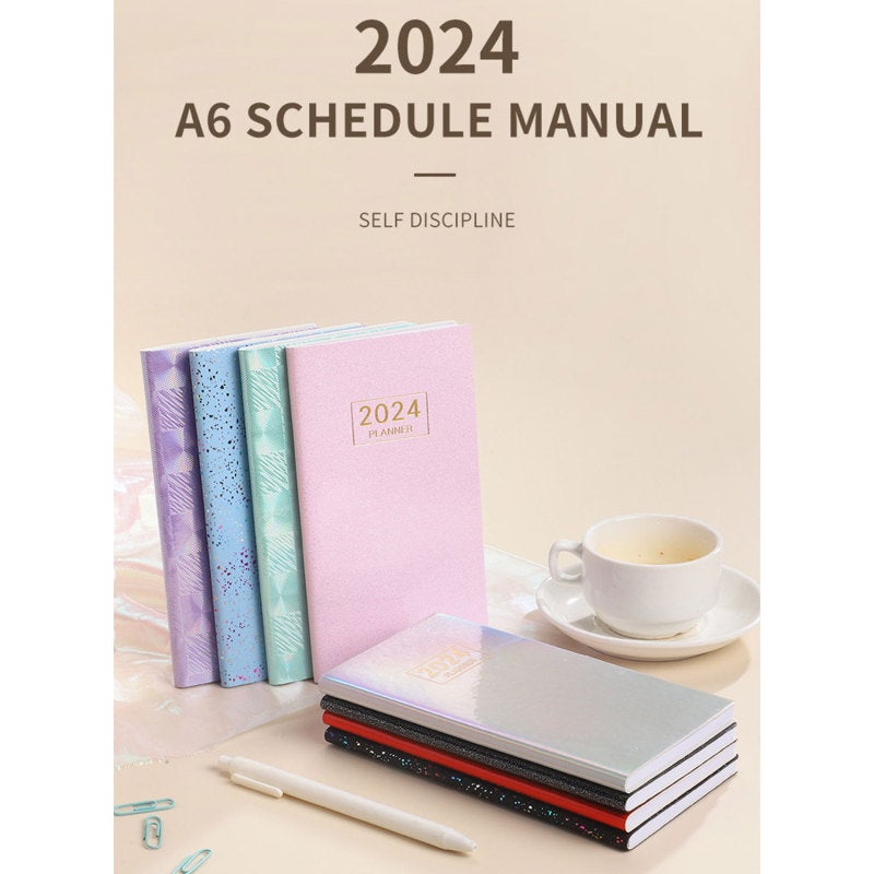 A6 Notebook: Green A6 Size, 2024 Jan-Dec Coverage, Thick Ink-Proof Paper - Monthly & Weekly View Pages With Memo Sections for Office, Home, Daily Schedule Planners - Image 4