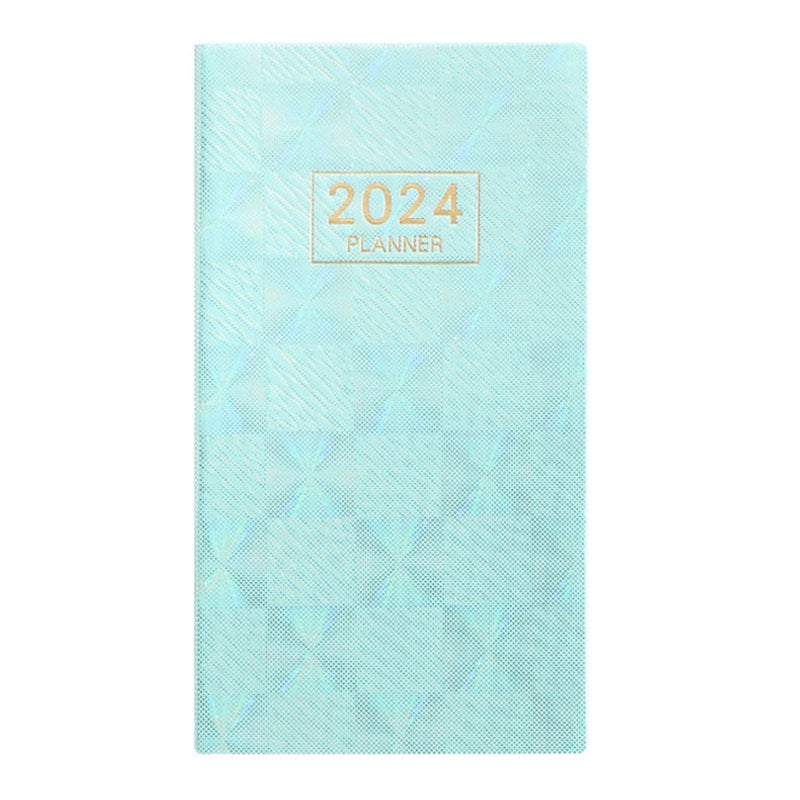 A6 Notebook: Green A6 Size, 2024 Jan-Dec Coverage, Thick Ink-Proof Paper - Monthly & Weekly View Pages With Memo Sections for Office, Home, Daily Schedule Planners - Image 1