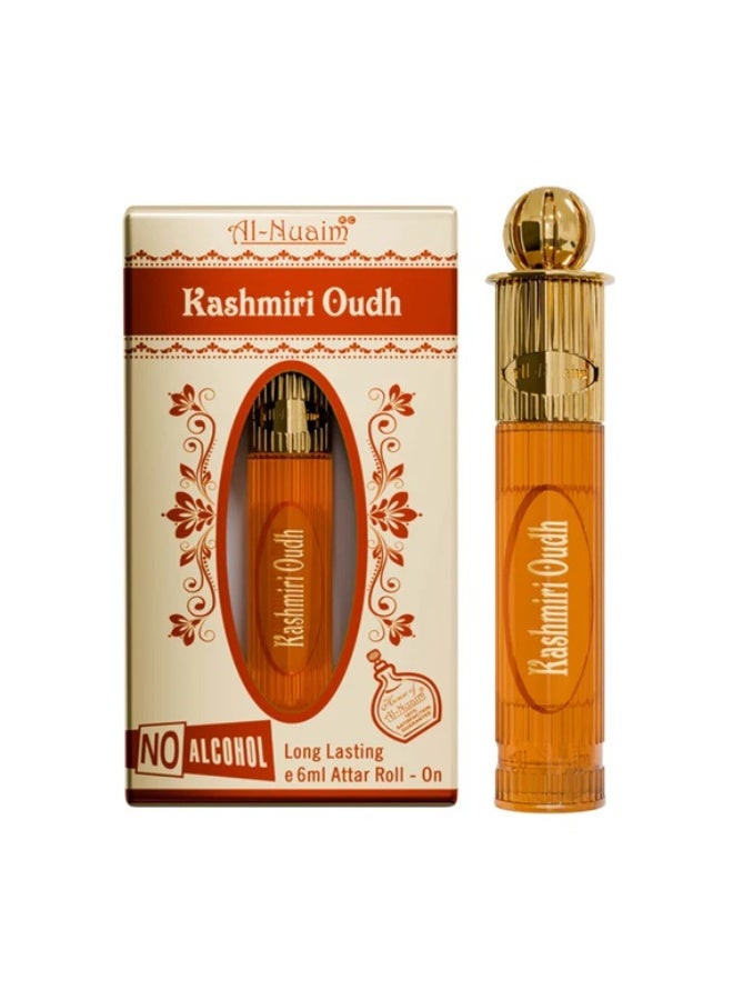 Al Nuaim Kashmiri Oudh Roll-On Attar 6ml | Unisex Oud Perfume Oil | Alcohol-Free Long-Lasting Oriental Woody Fragrance | Travel-Size Luxury Perfume for Men & Women - Image 1